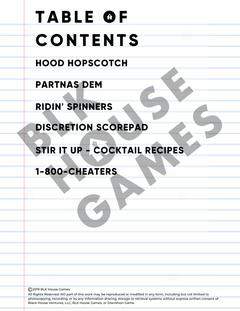 Party Starters: The Pre-Game Ebook - Discretion Game